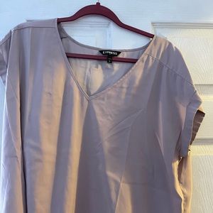 Baby pink, cap sleeved Express blouse.